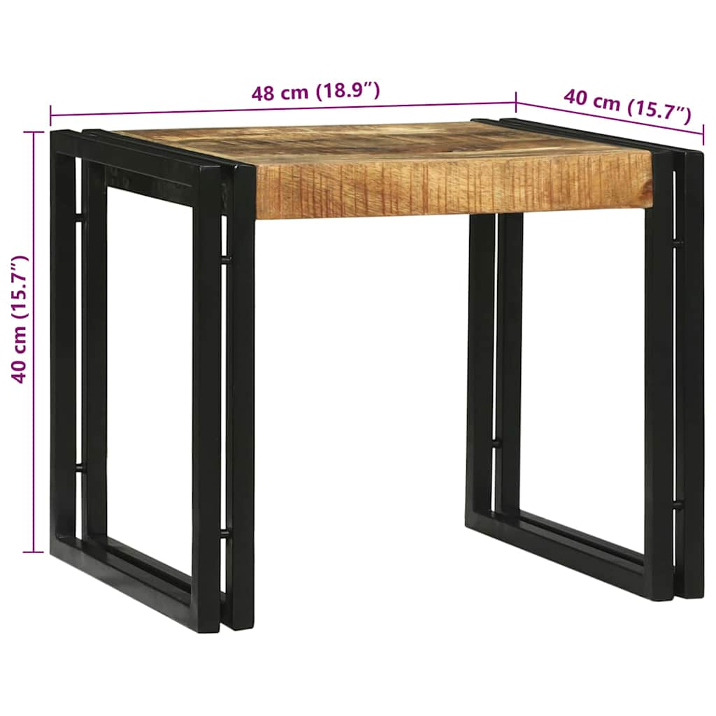 Salontafel 2 pcs Bruin 48 x 40 x 40 cm Massief Mango Hout is nu te koop bij PeponiXL, paradijselijk wonen!