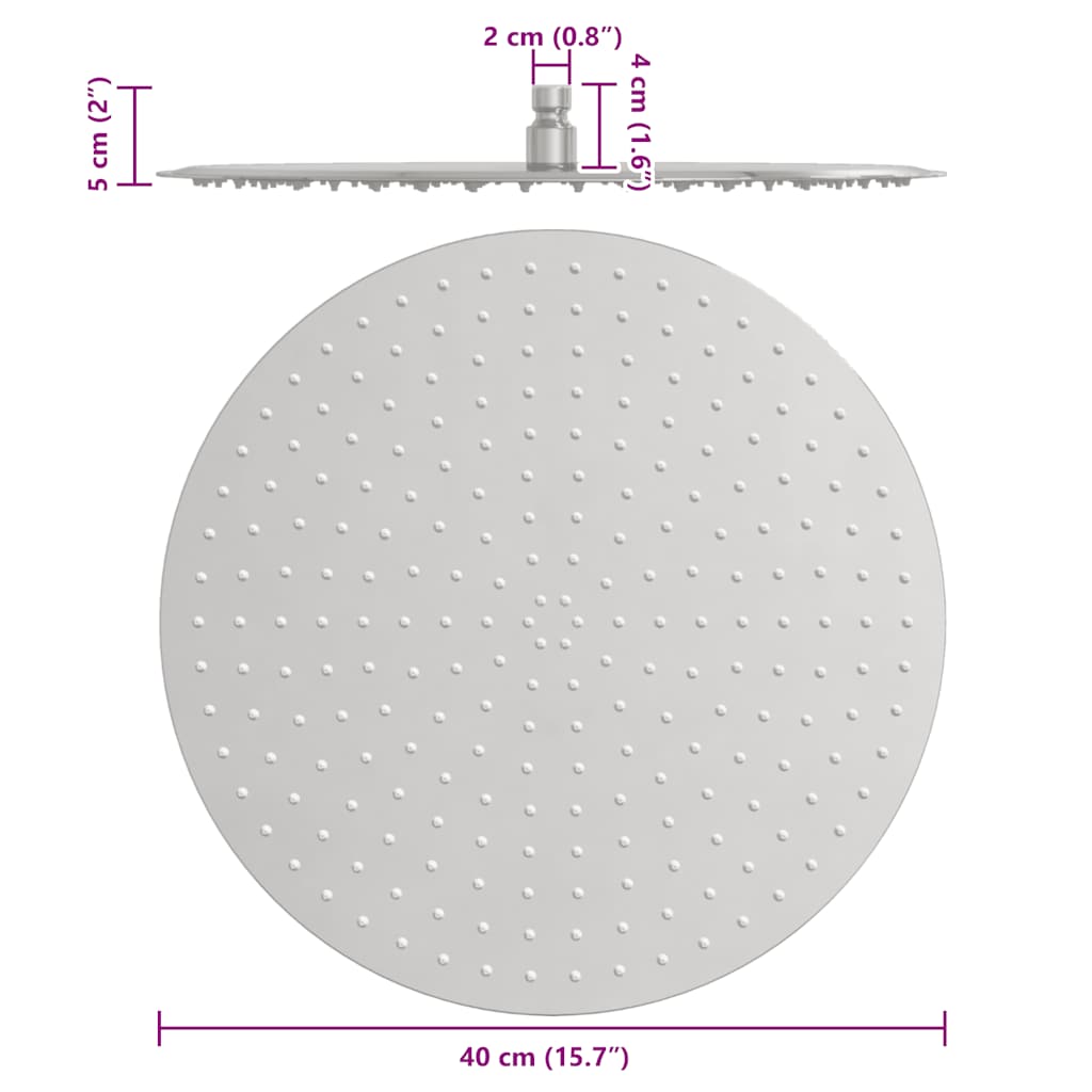 Regendouchekop roestvrij staal 304 40 cm Rond is nu te koop bij PeponiXL, paradijselijk wonen!