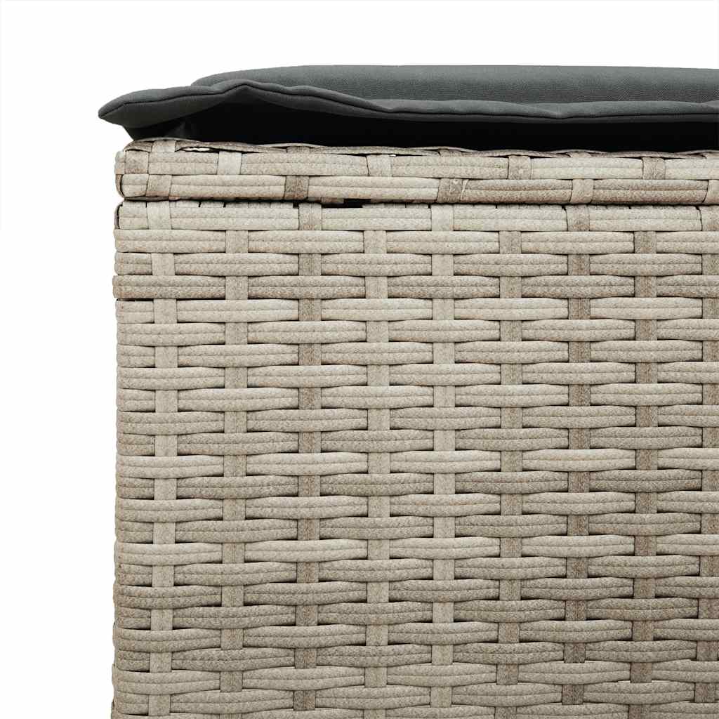 6-delige Loungeset met kussens poly rattan lichtgrijs is nu te koop bij PeponiXL, paradijselijk wonen!