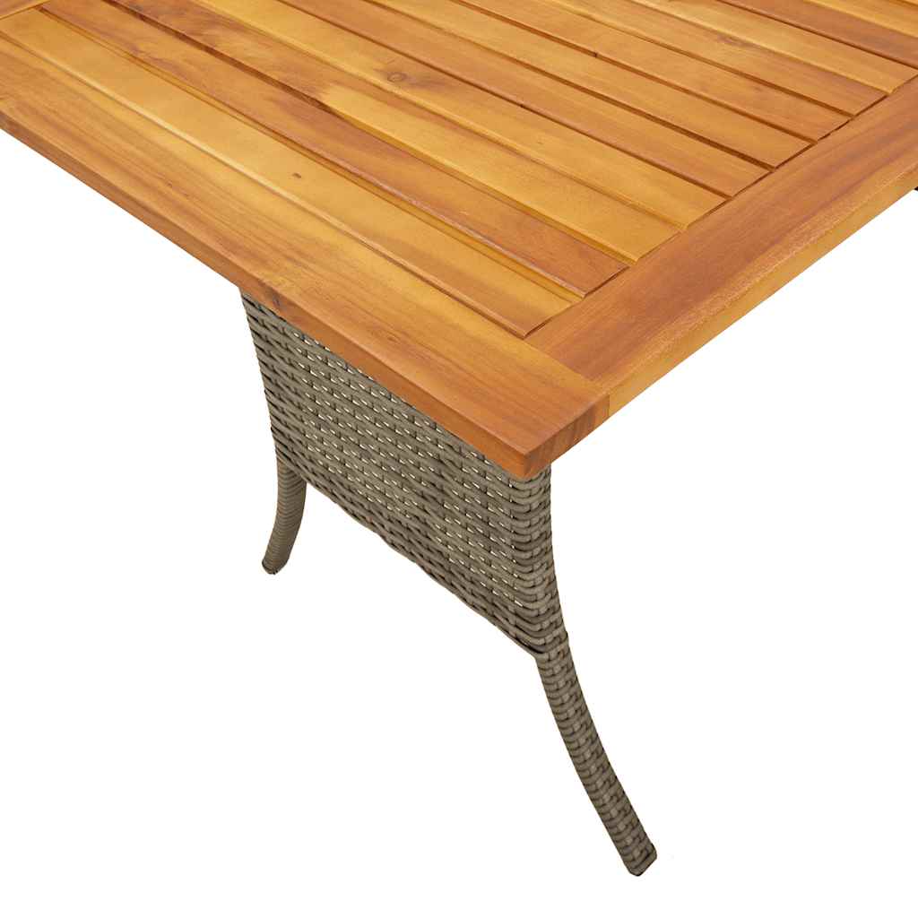 Tuinbank 3-zits met kussens & tafel poly rattan grijs is nu te koop bij PeponiXL, paradijselijk wonen!