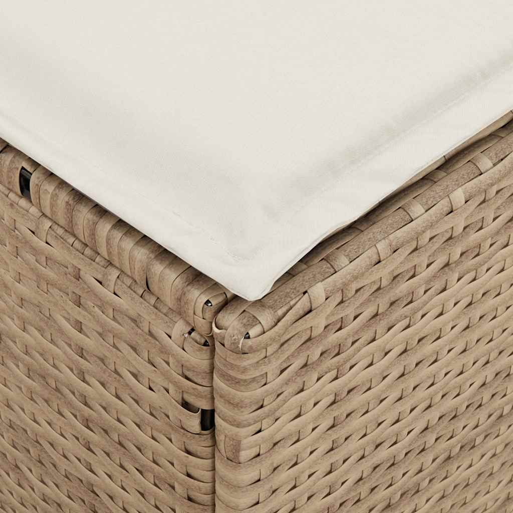 4-delige Tuinset met kussens poly rattan beige is nu te koop bij PeponiXL, paradijselijk wonen!