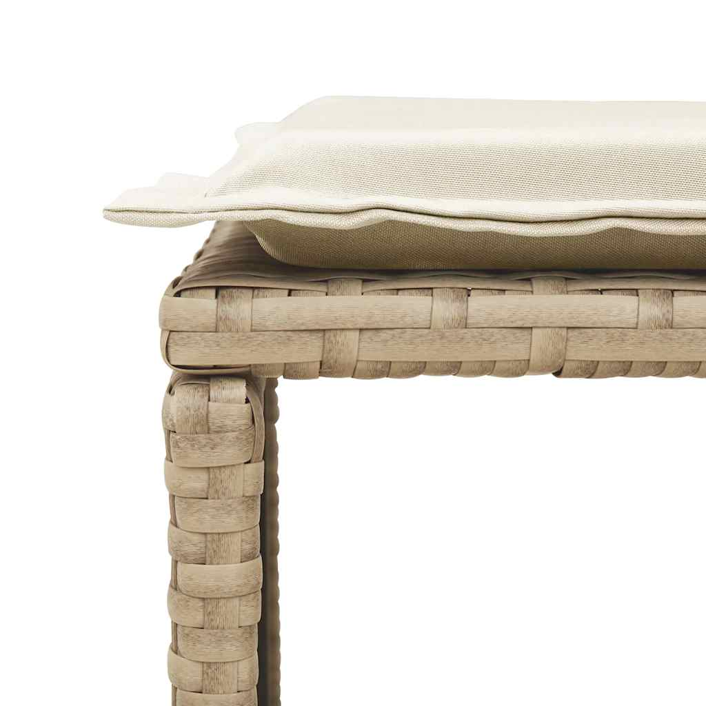 5-delige Tuinbankstel met kussens stapelbaar beige poly rattan is nu te koop bij PeponiXL, paradijselijk wonen!