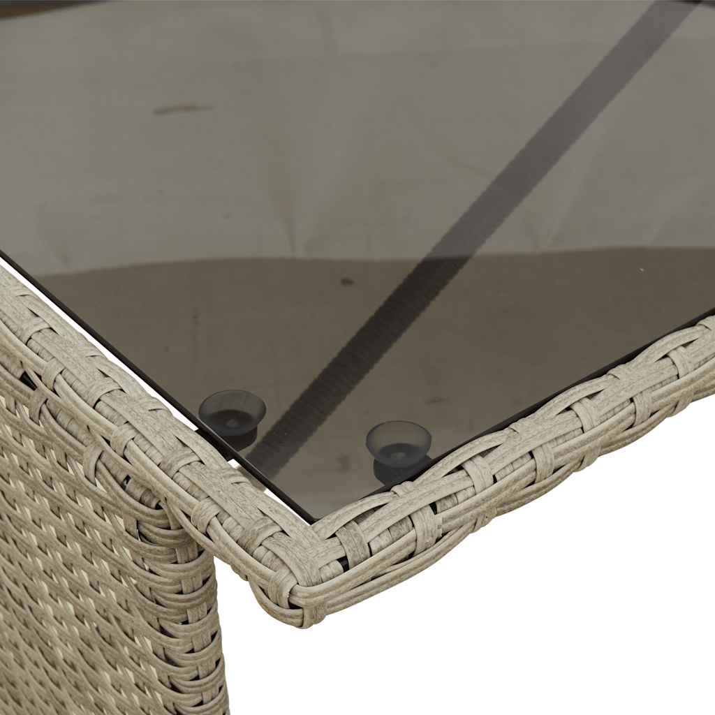 3-delige Tuinset met kussens poly rattan lichtgrijs is nu te koop bij PeponiXL, paradijselijk wonen!