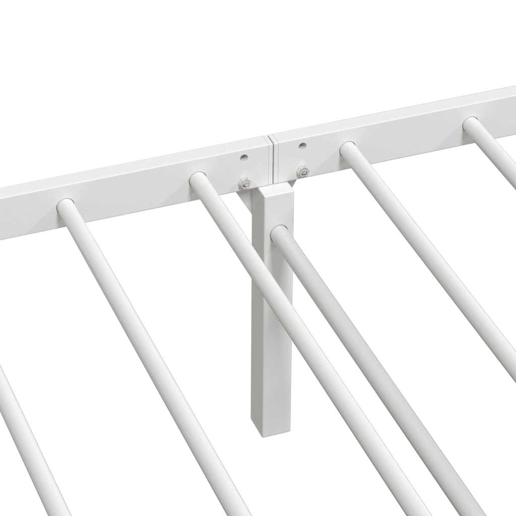 Bedframe zonder matras opvouwbaar 107x203 cm staal wit is nu te koop bij PeponiXL, paradijselijk wonen!