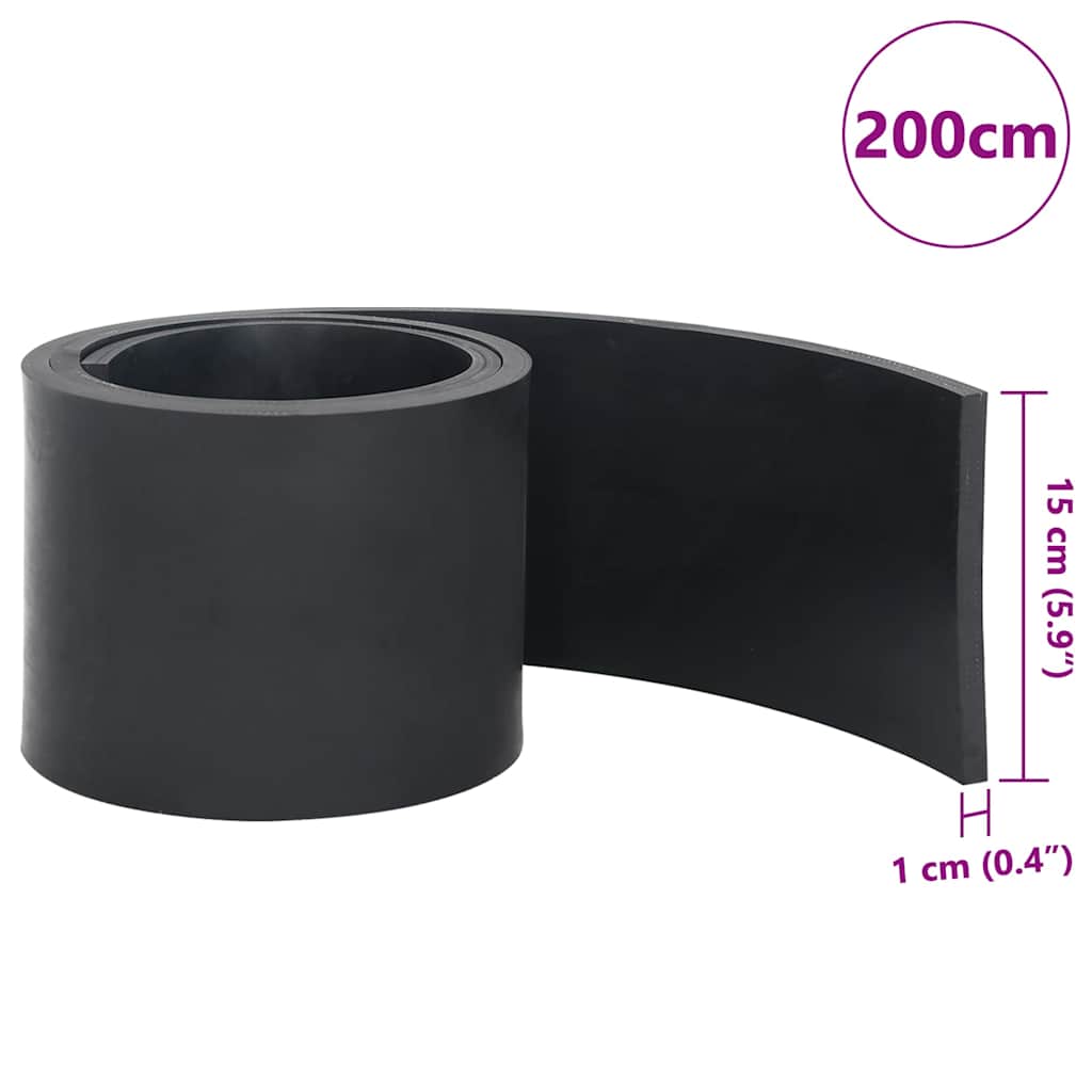 Rubberen rand voor sneeuwploeg 200x15x1 cm zwart is nu te koop bij PeponiXL, paradijselijk wonen!