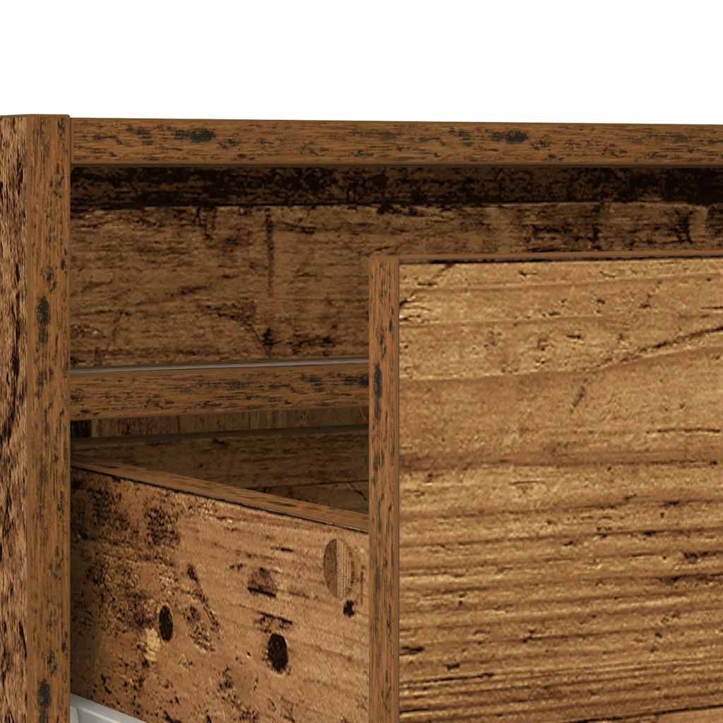 Tv-meubel met LED-verlichting 75x35,5x25 cm oud houtkleurig is nu te koop bij PeponiXL, paradijselijk wonen!