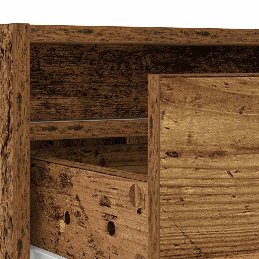 Tv-meubel met LED-verlichting 100X35,5x25 cm oud houtkleurig is nu te koop bij PeponiXL, paradijselijk wonen!