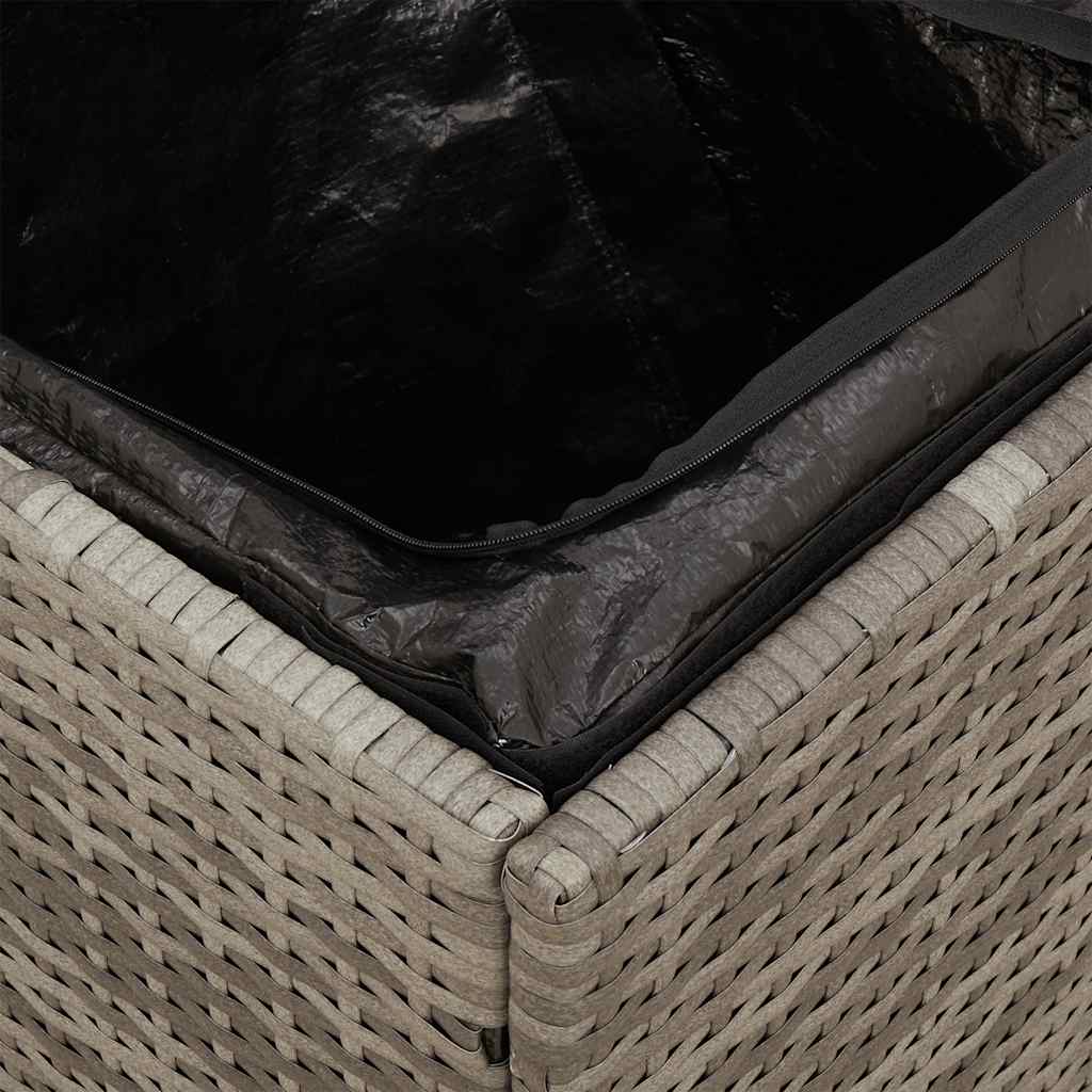 Tuinkrukken met kussens 2 st 40x40x43 cm poly rattan grijs is nu te koop bij PeponiXL, paradijselijk wonen!