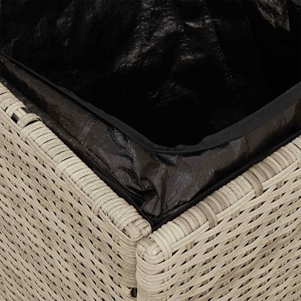 Tuinkrukken met kussens 2 st 40x40x43 cm poly rattan lichtgrijs is nu te koop bij PeponiXL, paradijselijk wonen!