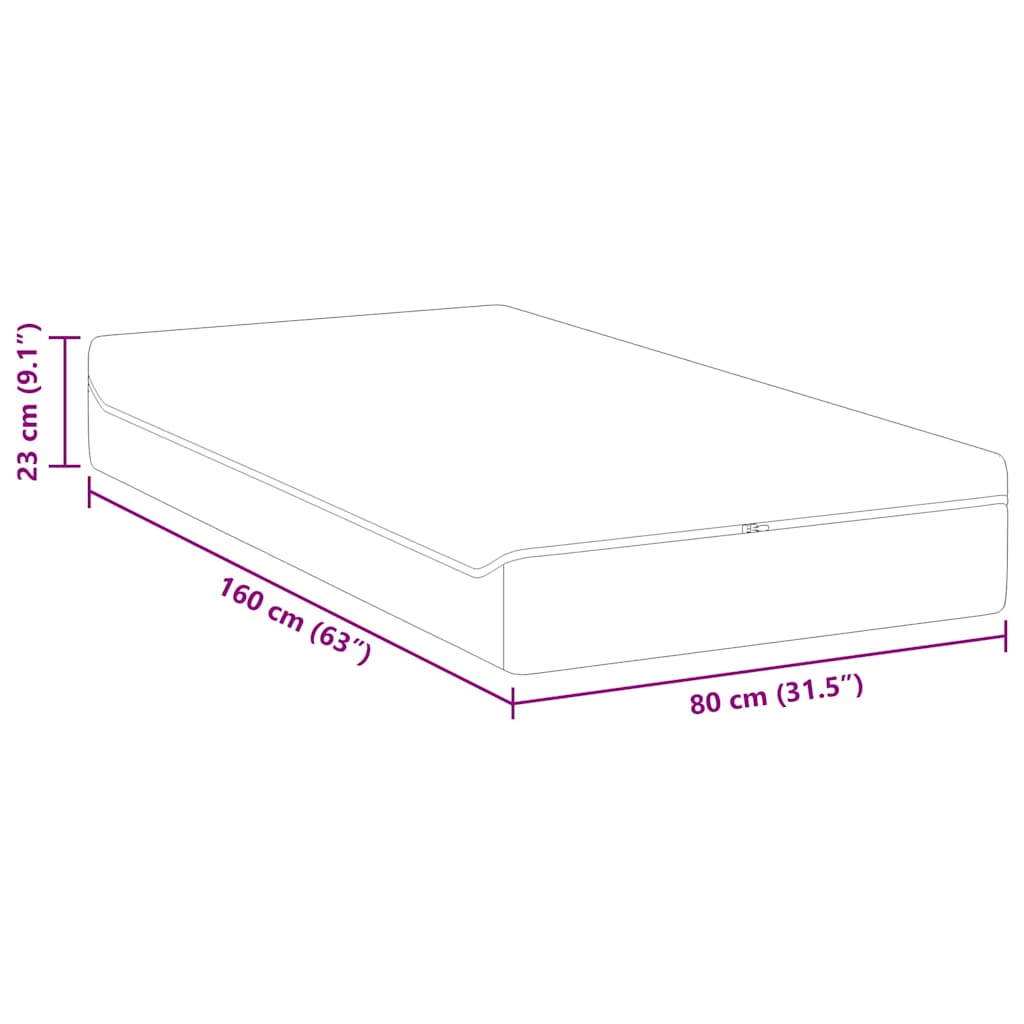 Matras Wit en Grijs 80 x 160 cm Jacquard stof is nu te koop bij PeponiXL, paradijselijk wonen!