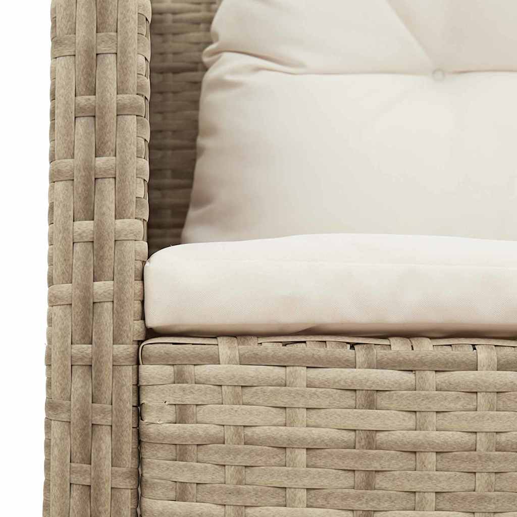 Tuinbankenset met kussen 6 pcs Beige en Crème poly rattan is nu te koop bij PeponiXL, paradijselijk wonen!