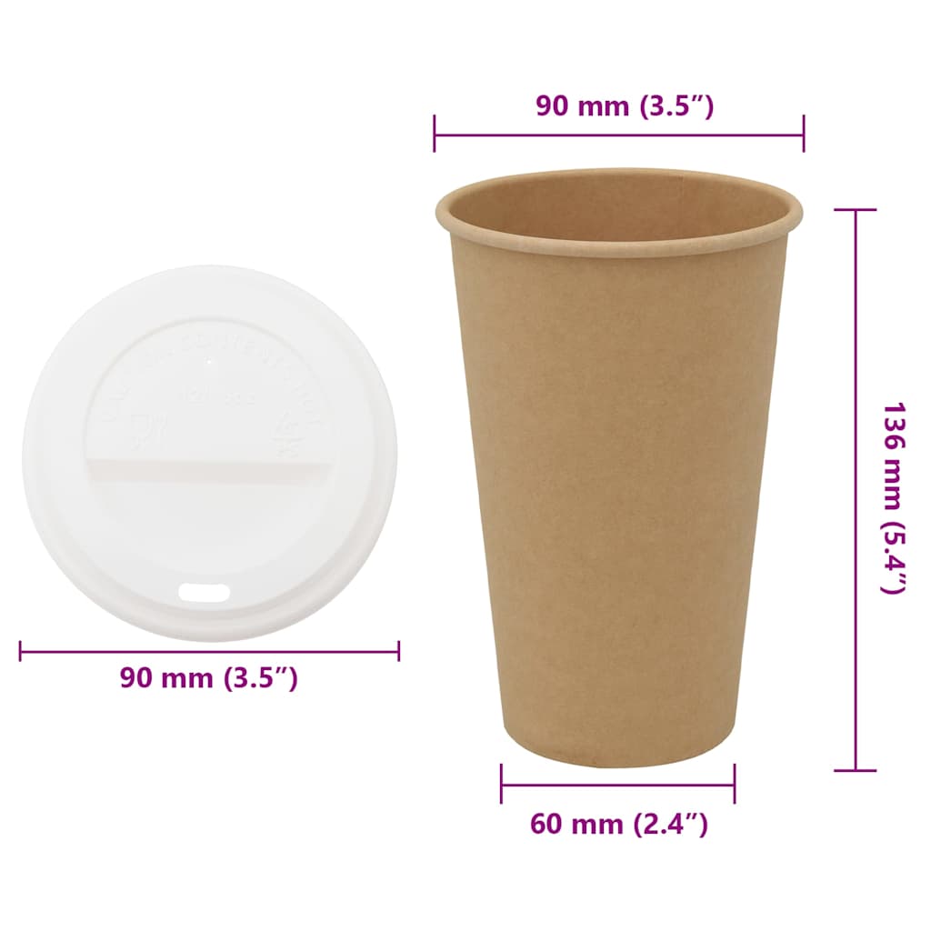 Papieren koffiekopjes met deksel 1000 st 16oz 400 ml is nu te koop bij PeponiXL, paradijselijk wonen!