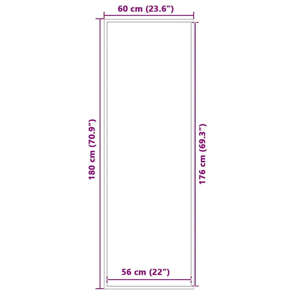 Deurmat 60x180 cm grijs is nu te koop bij PeponiXL, paradijselijk wonen!