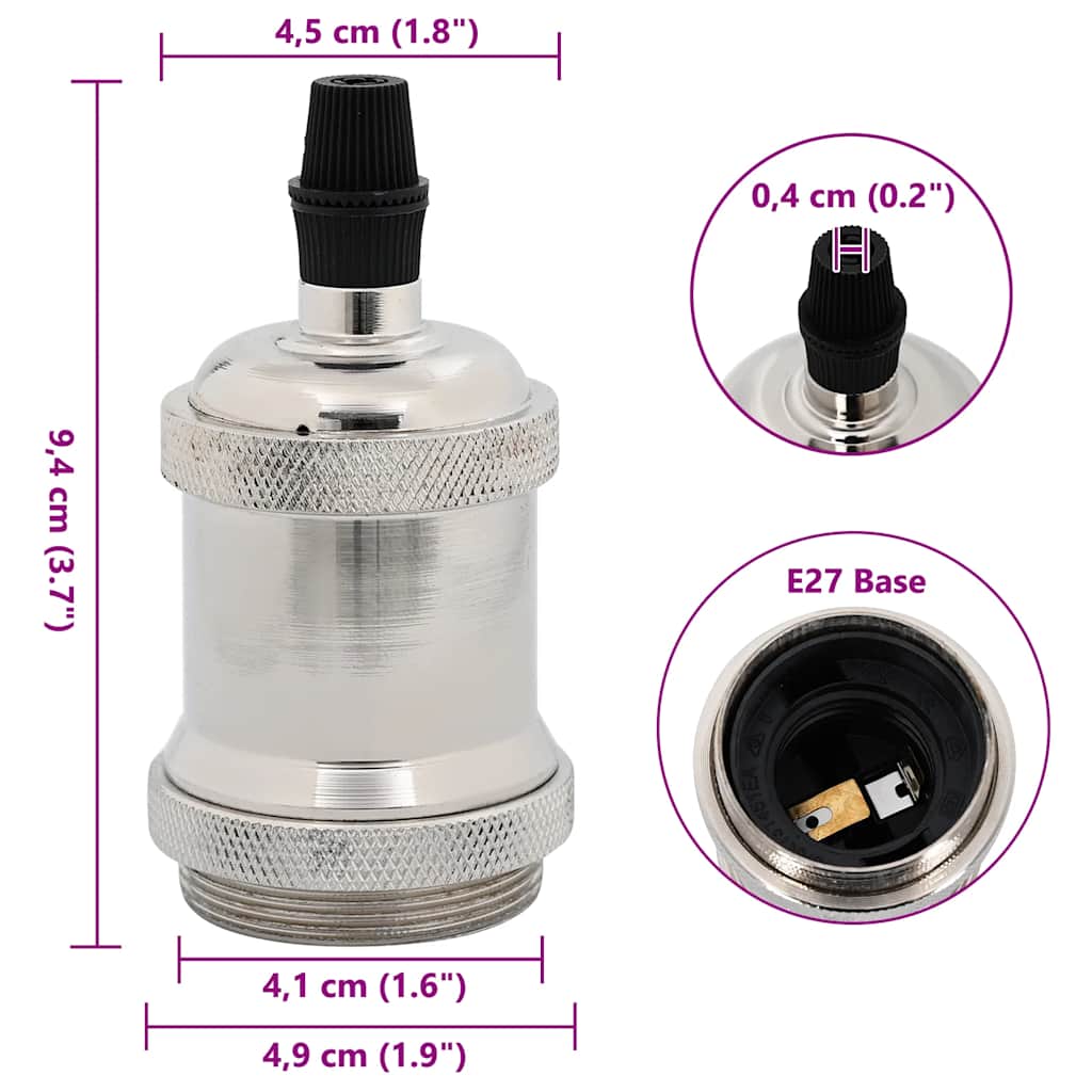 Lamphouders 2 st nikkel satijn E27 is nu te koop bij PeponiXL, paradijselijk wonen!