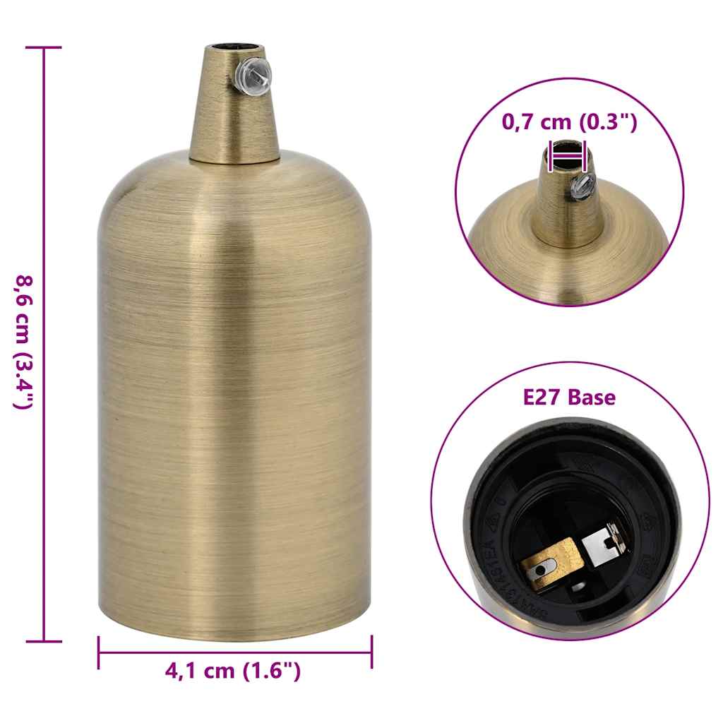 Lamphouders 2 st brons E27 is nu te koop bij PeponiXL, paradijselijk wonen!