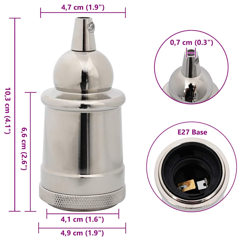 Lamphouders 2 st nikkel satijn E27 is nu te koop bij PeponiXL, paradijselijk wonen!