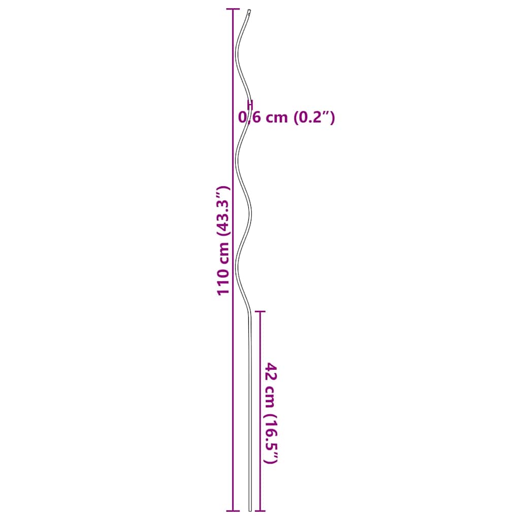 Plantondersteuning 50 pcs Groen 110 x 0.6 x 0.6 cm Staal is nu te koop bij PeponiXL, paradijselijk wonen!
