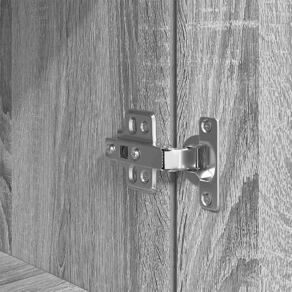 Nachtkastje 39x35x65 cm bewerkt hout grijs sonoma eikenkleur is nu te koop bij PeponiXL, paradijselijk wonen!