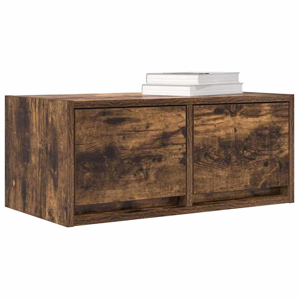 TV-meubel 60x31x25,5 cm bewerkt hout gerookt eikenkleurig is nu te koop bij PeponiXL, paradijselijk wonen!