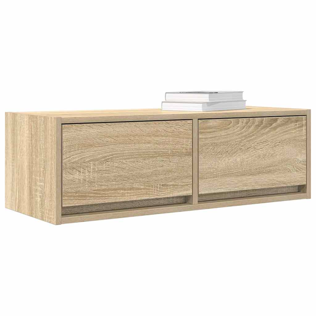 Tv-meubel 80x31x25,5 cm bewerkt hout sonoma eikenkleurig is nu te koop bij PeponiXL, paradijselijk wonen!