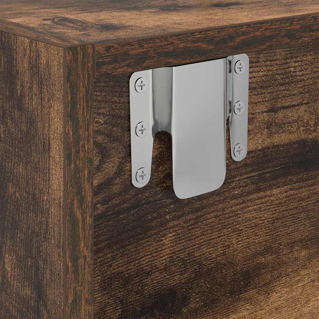 Tv-meubel 80x31x25,5 cm bewerkt hout gerookt eikenkleurig is nu te koop bij PeponiXL, paradijselijk wonen!