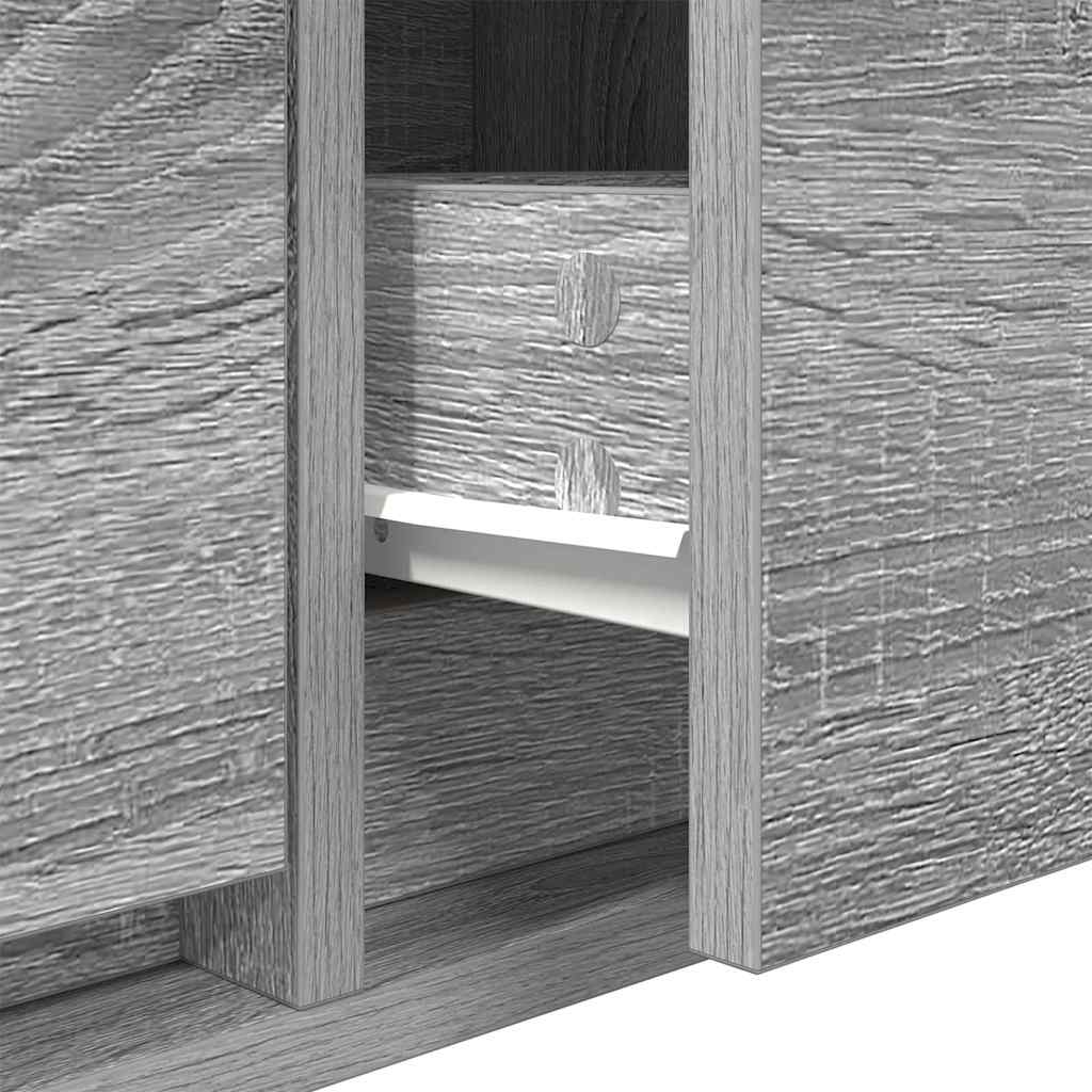TV-kast met lade Grijs sonoma 100 x 31 x 25,5 cm Bewerkt hout is nu te koop bij PeponiXL, paradijselijk wonen!