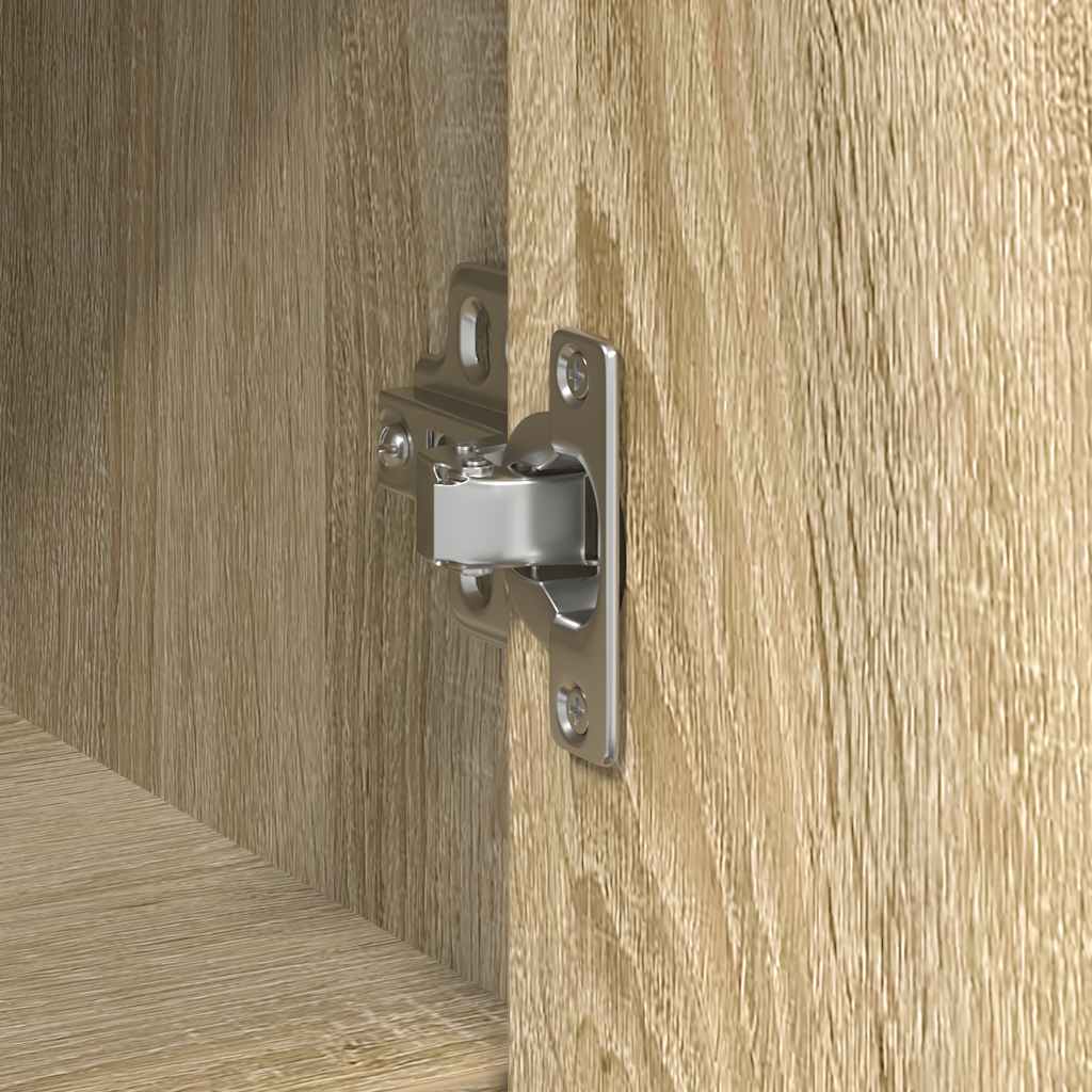 Dressoir met lade 101x35x76 cm spaanplaat sonoma eikenkleurig is nu te koop bij PeponiXL, paradijselijk wonen!