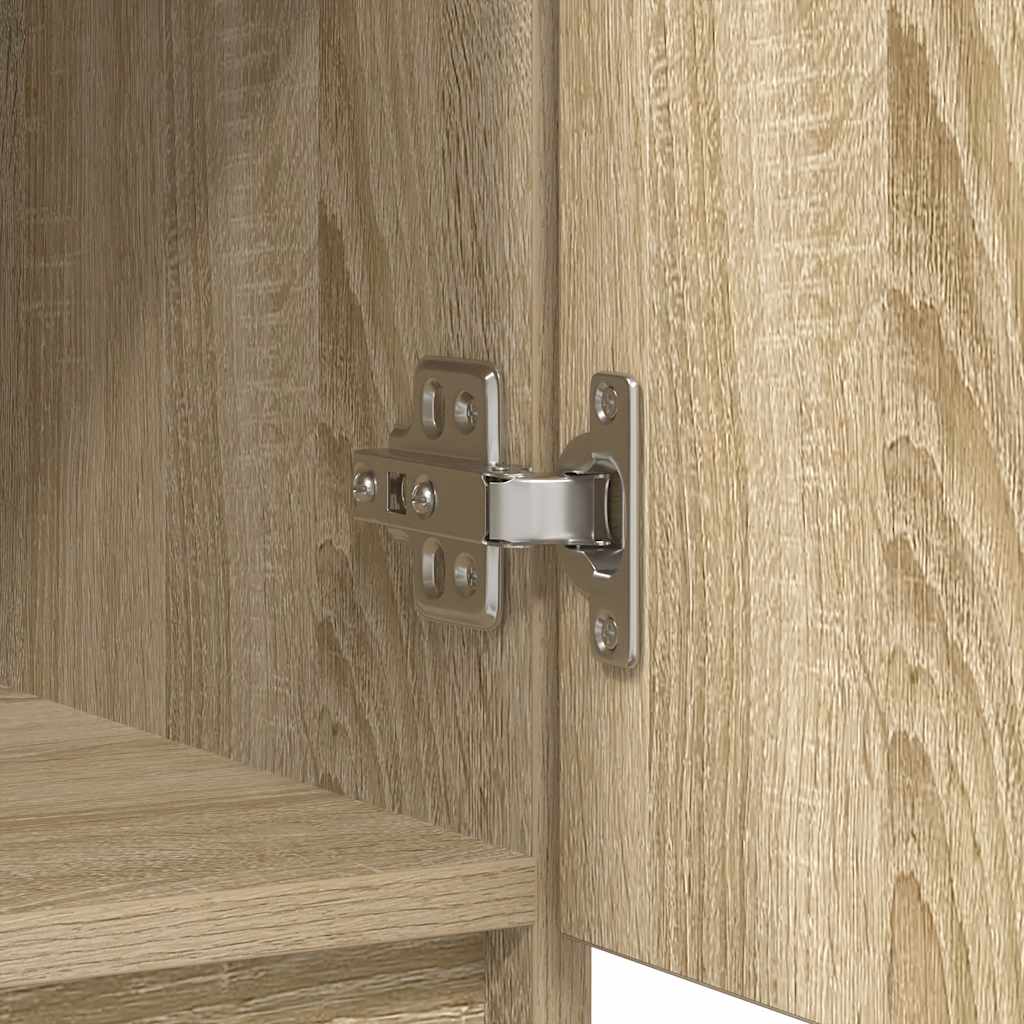 Dressoir met lades 71x35x84 cm spaanplaat sonoma eikenkleurig is nu te koop bij PeponiXL, paradijselijk wonen!