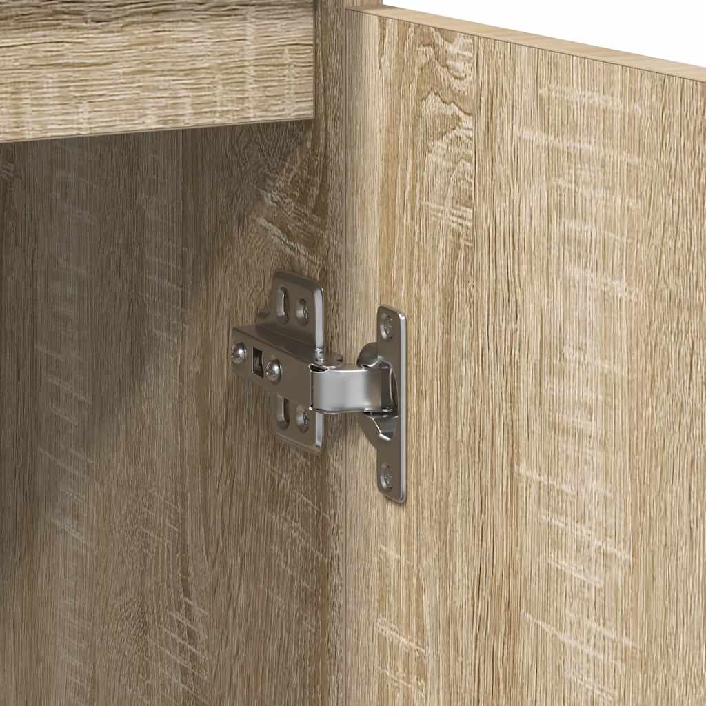 Dressoir met lade 71x35x84 cm spaanplaat sonoma eikenkleurig is nu te koop bij PeponiXL, paradijselijk wonen!