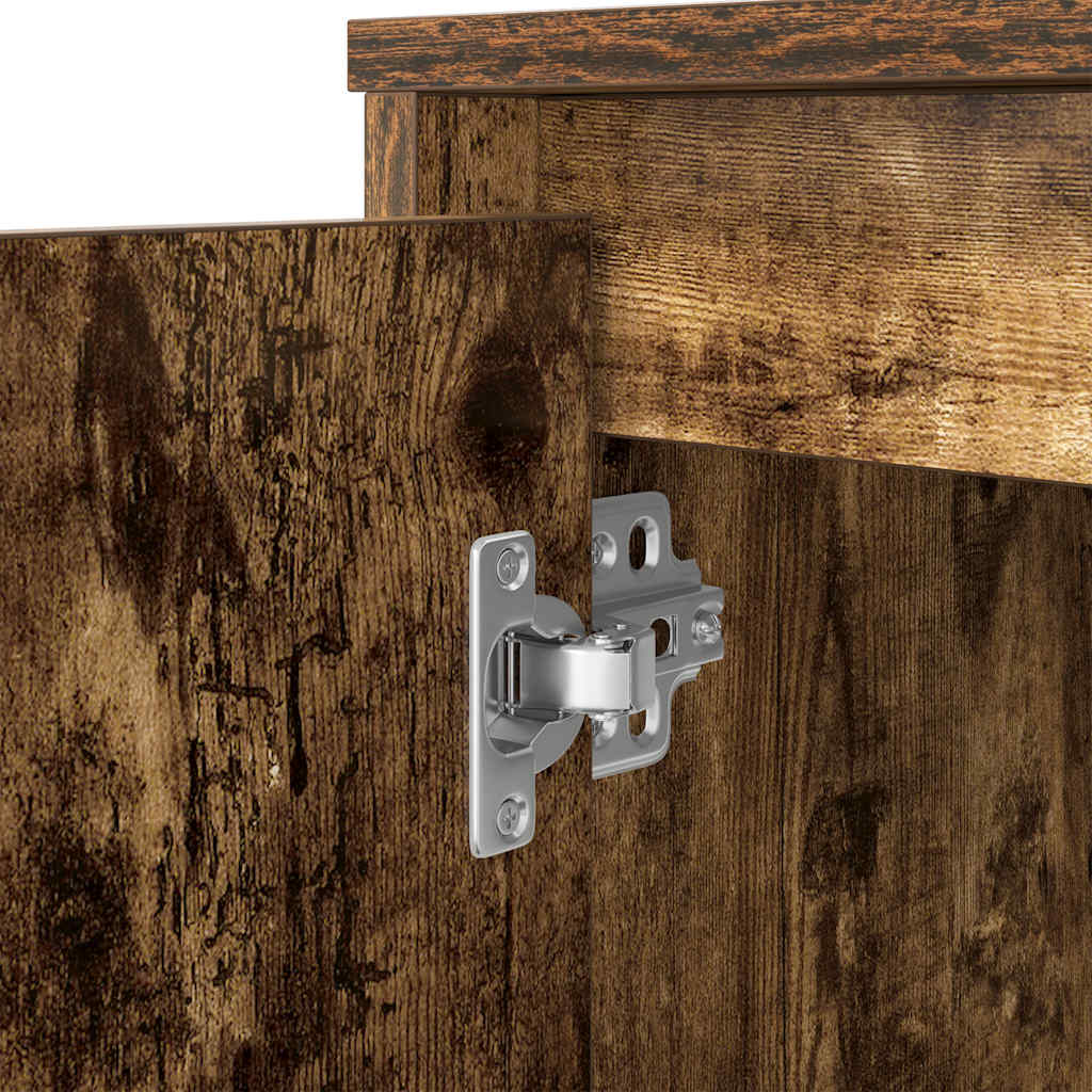 Bureau 120x42x76 cm spaanplaat gerookt eikenkleurig is nu te koop bij PeponiXL, paradijselijk wonen!