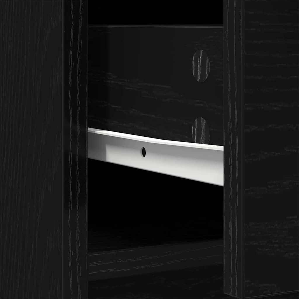 Dressoir met lades en deuren 70,5x34x74,5 cm zwart eikenkleurig is nu te koop bij PeponiXL, paradijselijk wonen!