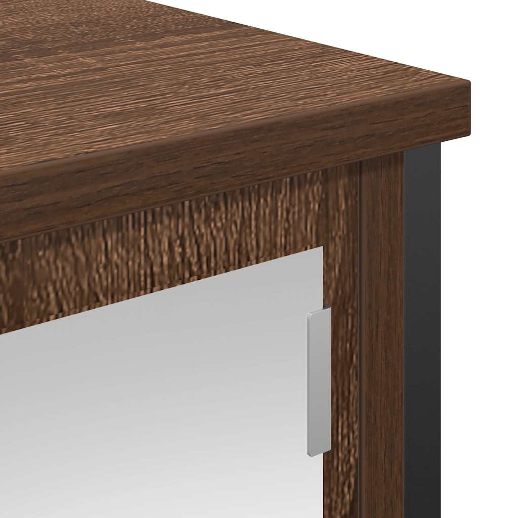 Badkamerwandkast met spiegel 50x21x60 cm bruin eikenkleurig is nu te koop bij PeponiXL, paradijselijk wonen!