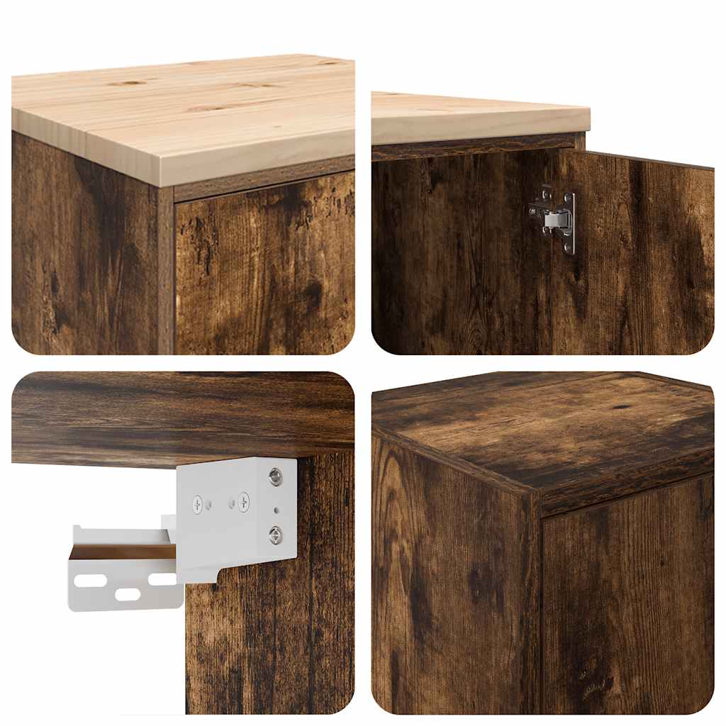 Garagekasten 2 st Spaanplaat gerookt eiken is nu te koop bij PeponiXL, paradijselijk wonen!