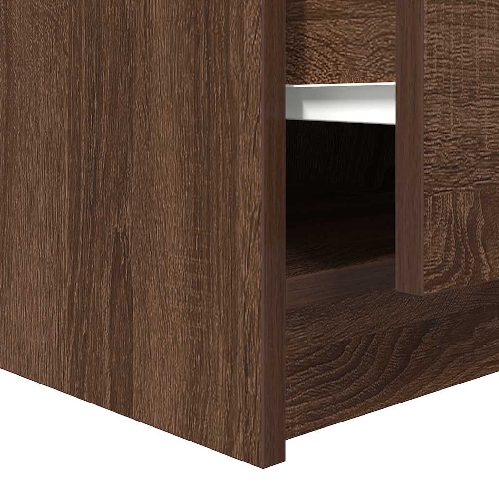 Salontafel met lades 70,5x70x40 cm bruin eikenkleurig is nu te koop bij PeponiXL, paradijselijk wonen!