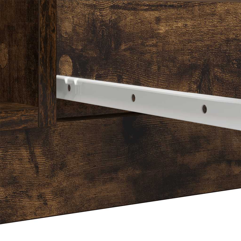 Dressoir met lades 100,5x35x98,5cm spaanplaat gerookt eikenhout is nu te koop bij PeponiXL, paradijselijk wonen!
