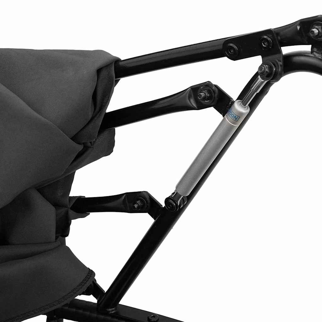 Loungebed met luifel en kussens poly rattan zwart is nu te koop bij PeponiXL, paradijselijk wonen!