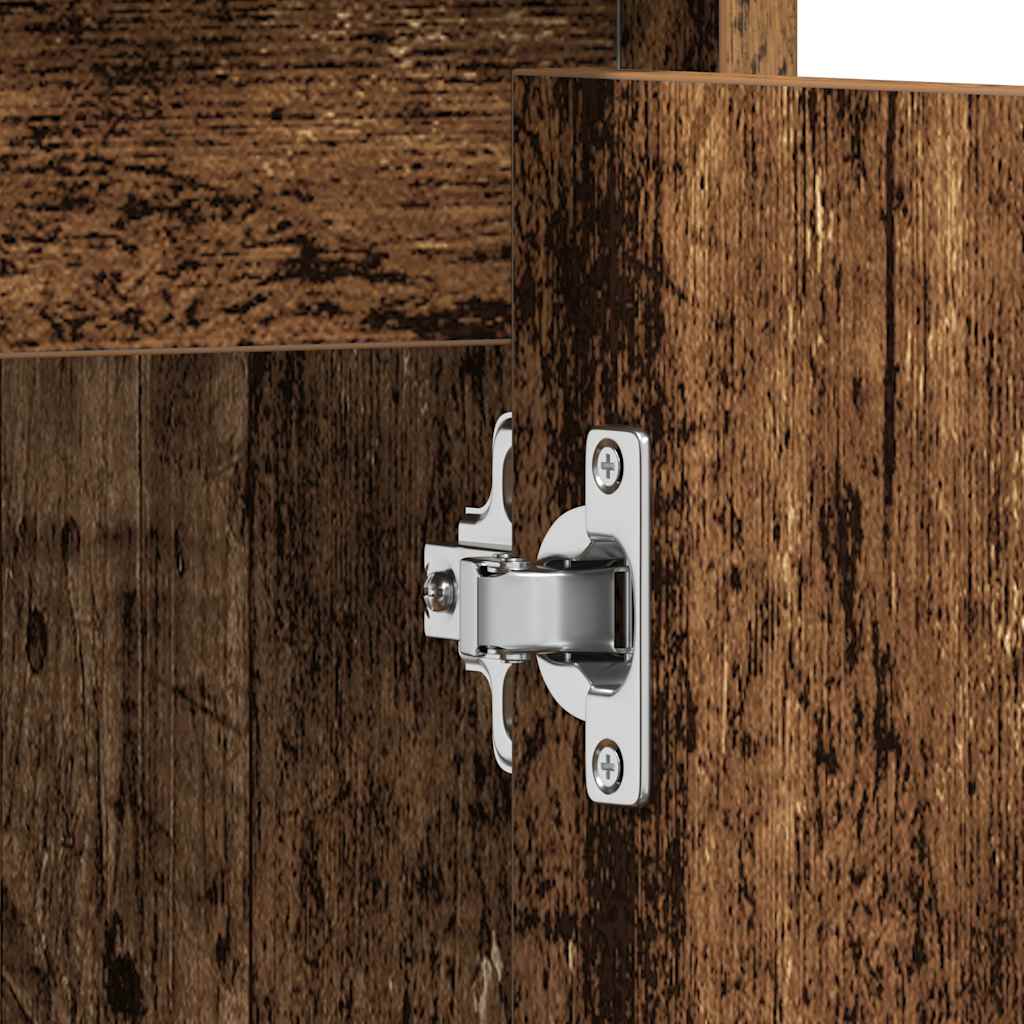 Wastafelkast 60x33x60 cm bewerkt hout oud houtkleurig is nu te koop bij PeponiXL, paradijselijk wonen!