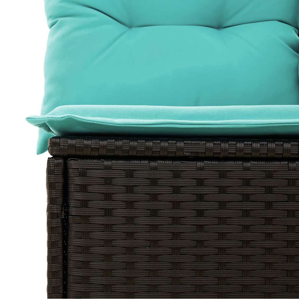 6-delige Loungeset met kussens poly rattan zwart is nu te koop bij PeponiXL, paradijselijk wonen!