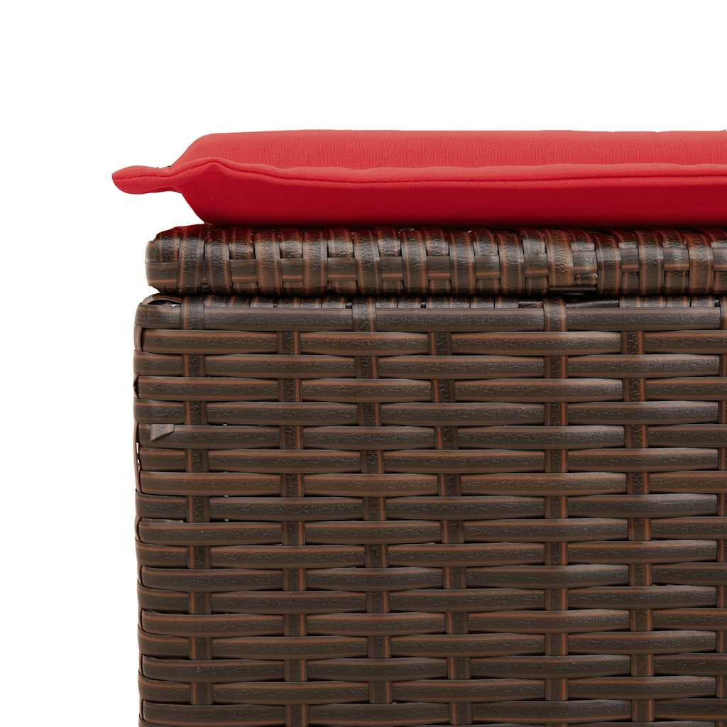 7-delige Loungeset met kussens poly rattan acacia bruin is nu te koop bij PeponiXL, paradijselijk wonen!