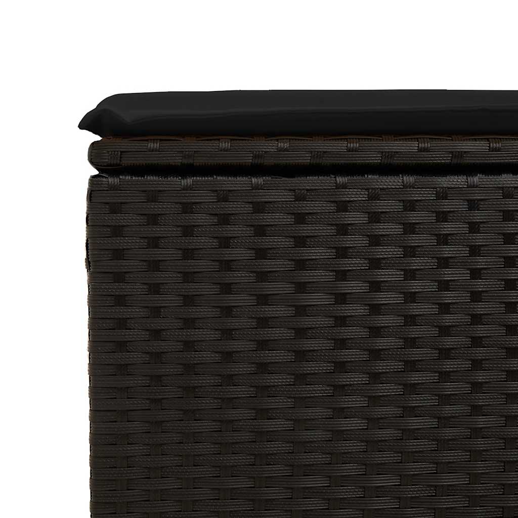 6-delige Loungeset met kussens poly rattan zwart is nu te koop bij PeponiXL, paradijselijk wonen!