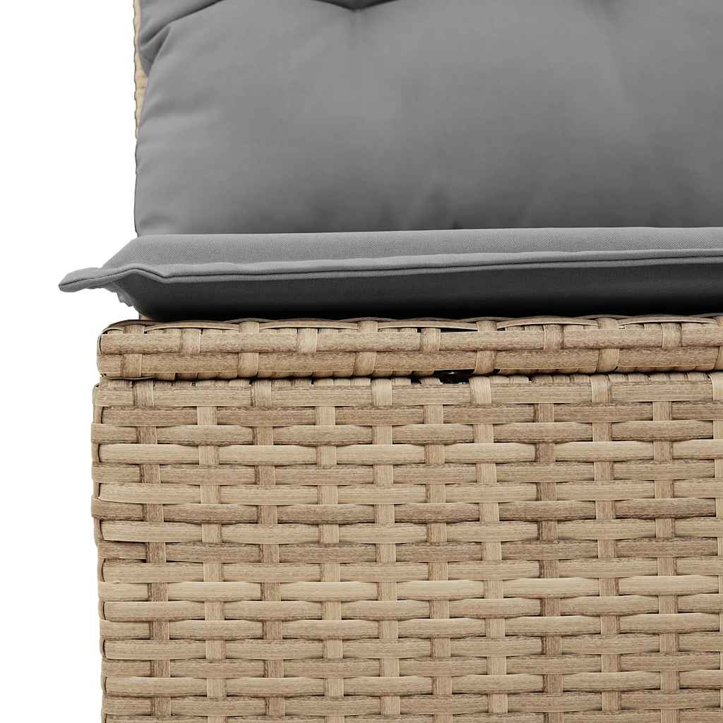 6-delige Loungeset met kussens poly rattan acacia beige is nu te koop bij PeponiXL, paradijselijk wonen!