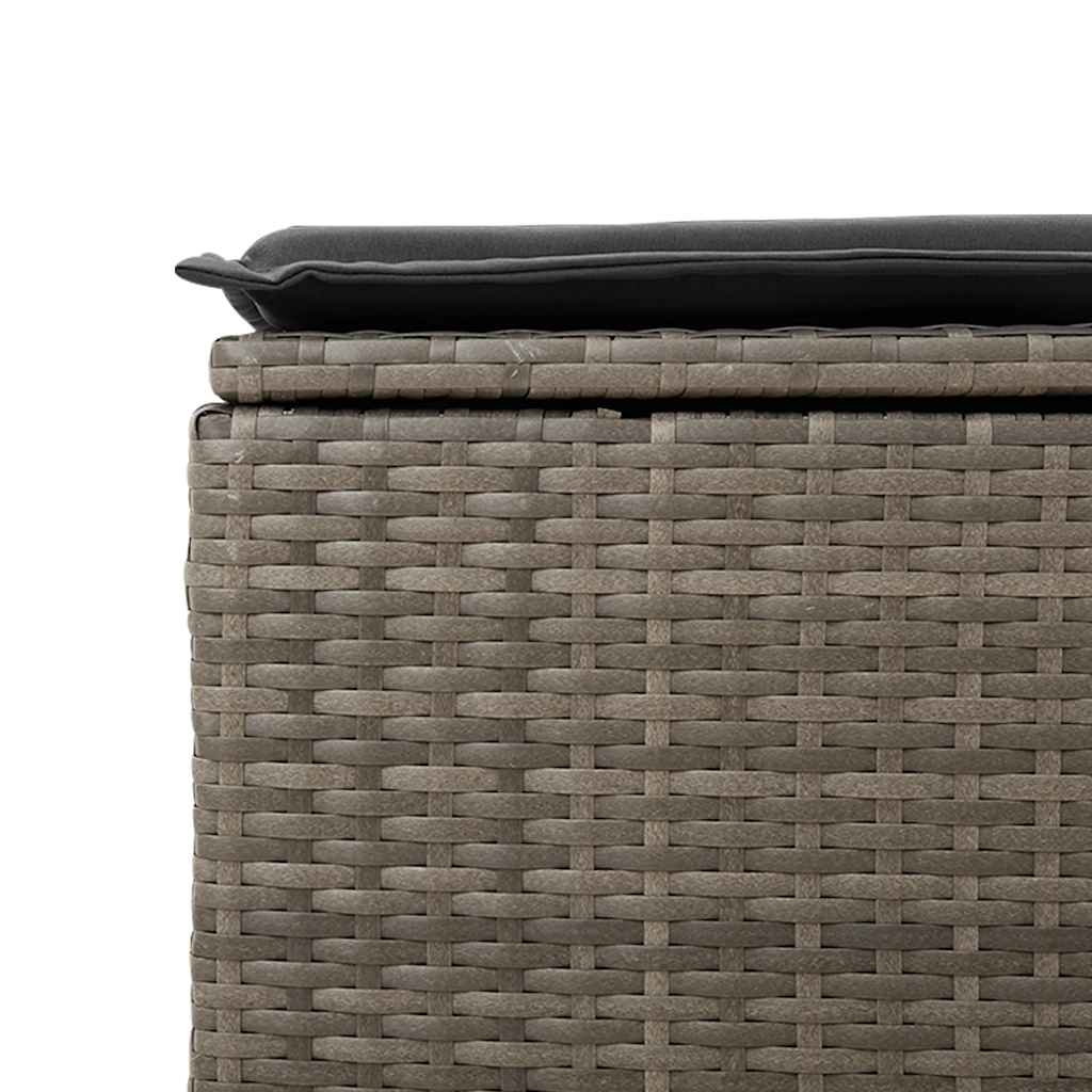6-delige Loungeset met kussens poly rattan acacia grijs is nu te koop bij PeponiXL, paradijselijk wonen!