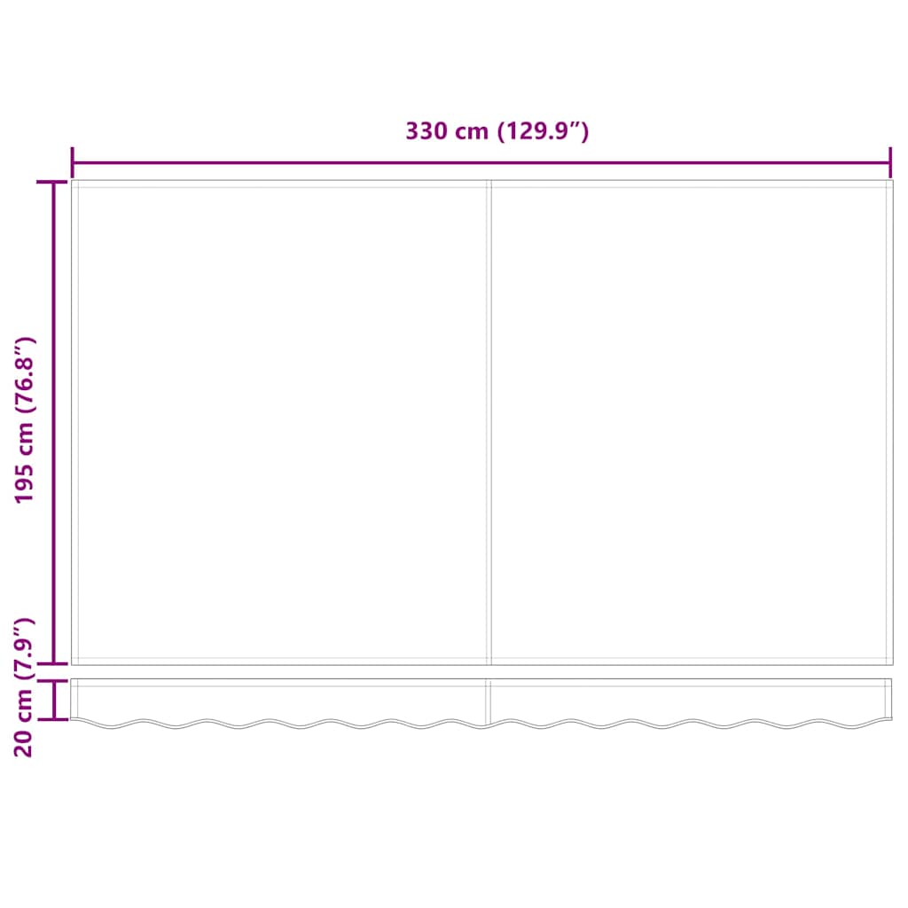 Vervangingsdoek voor zonnescherm Bruin 330 x 195 cm Polyester is nu te koop bij PeponiXL, paradijselijk wonen!