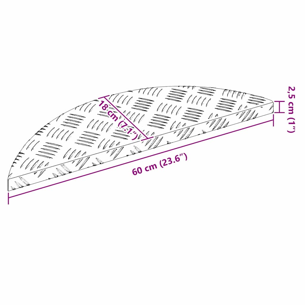 Trap Tread 15 pcs Zilver 60 x 18 x 2,5 cm Aluminium is nu te koop bij PeponiXL, paradijselijk wonen!