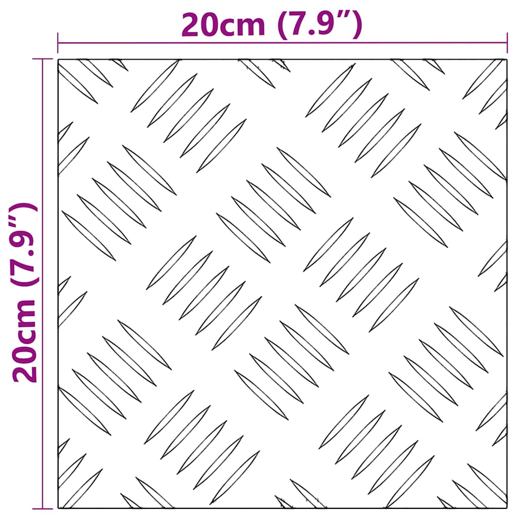 Trap Tread Vierkant 2 pcs Zilver 20 x 20 cm Aluminium is nu te koop bij PeponiXL, paradijselijk wonen!