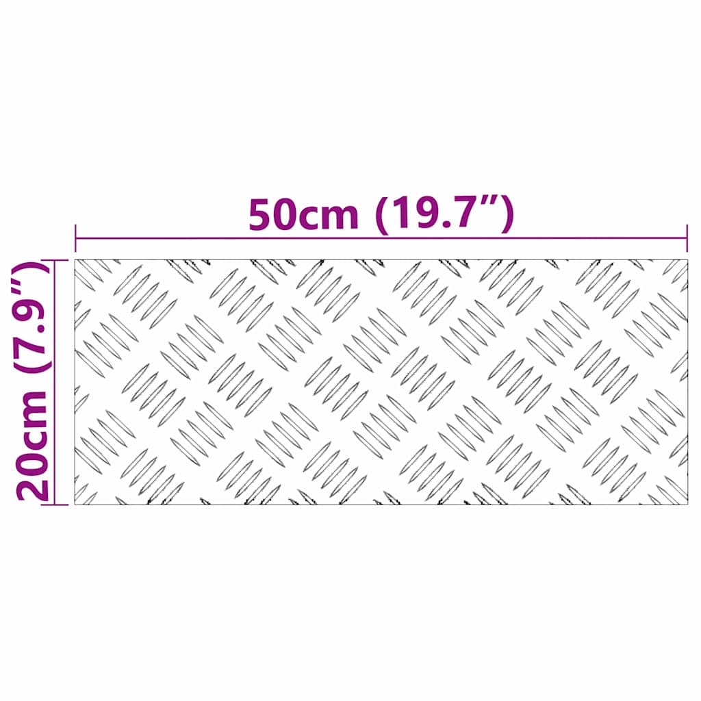 Trap Tread Rechthoekig 2 pcs Zilver 50 x 20 cm Aluminium is nu te koop bij PeponiXL, paradijselijk wonen!