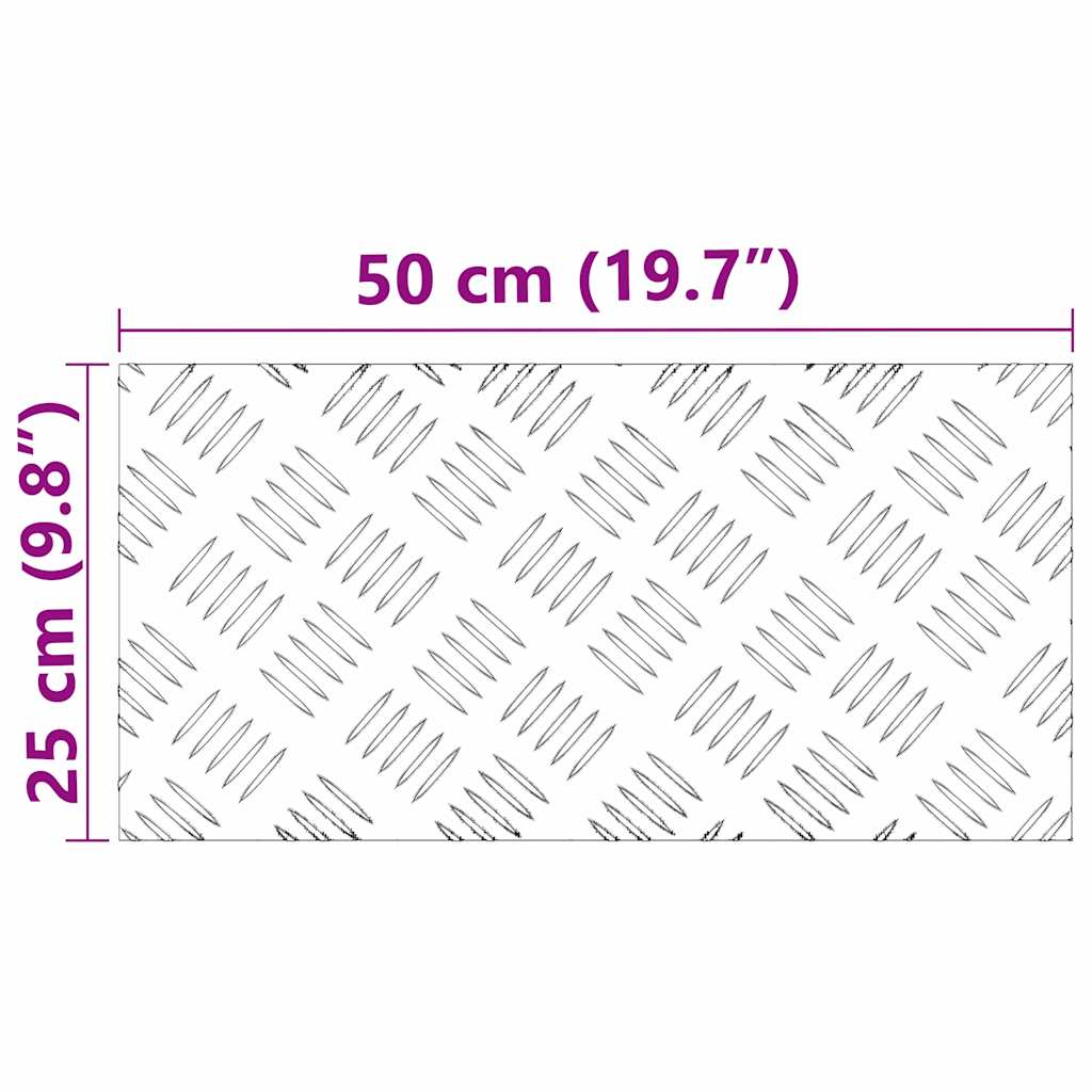 Trap Tread Rechthoekig 4 pcs Zilver 50 x 25 cm Aluminium is nu te koop bij PeponiXL, paradijselijk wonen!