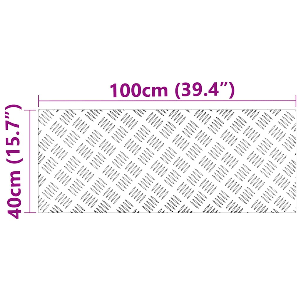 Trap Tread Rechthoekig 2 pcs Zilver 100 x 40 cm Aluminium is nu te koop bij PeponiXL, paradijselijk wonen!