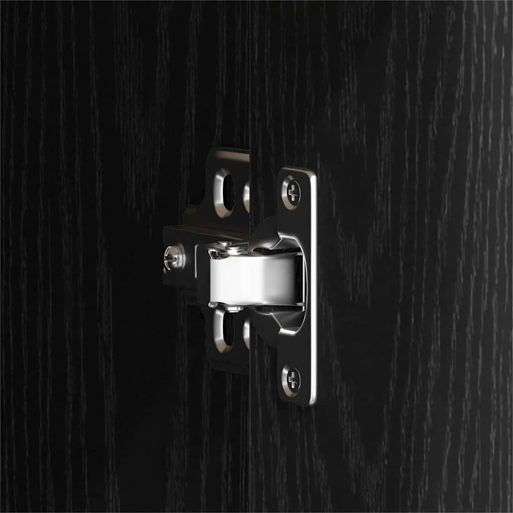 Dressoir Zwart Eiken 91x28x75 cm Engineered Wood is nu te koop bij PeponiXL, paradijselijk wonen!