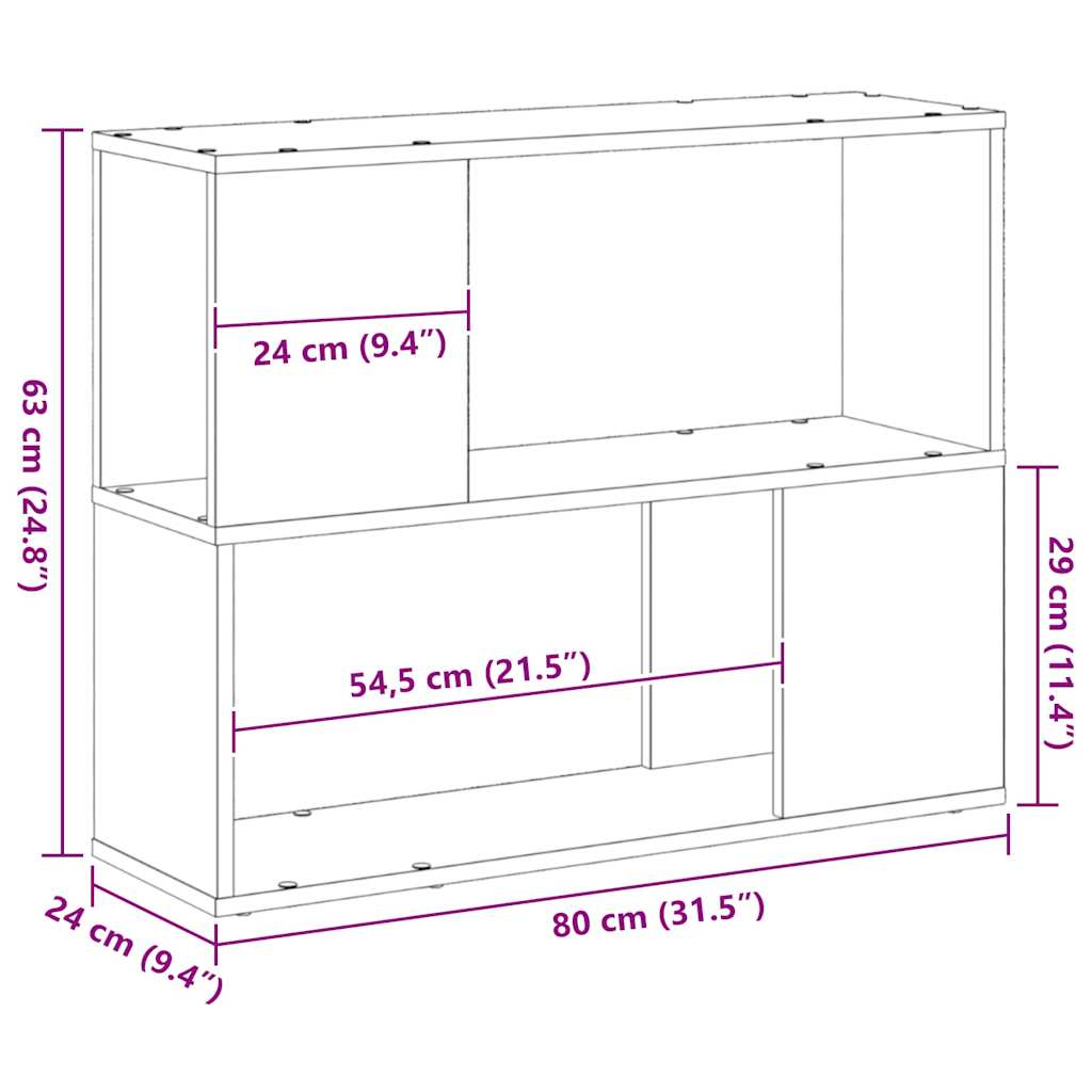 Tv-meubelset Zwart Eiken 80 x 24 x 63 cm Bewerkt hout is nu te koop bij PeponiXL, paradijselijk wonen!